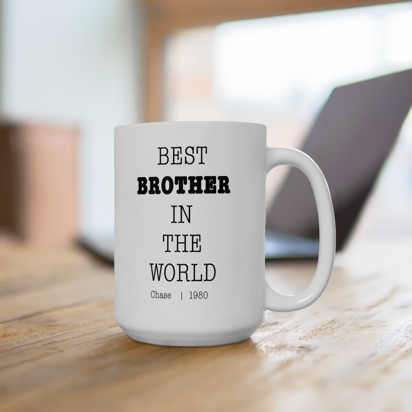 Best Brother In The World Personalized Customized mug with name Ceramic Mug, (11oz, 15oz)