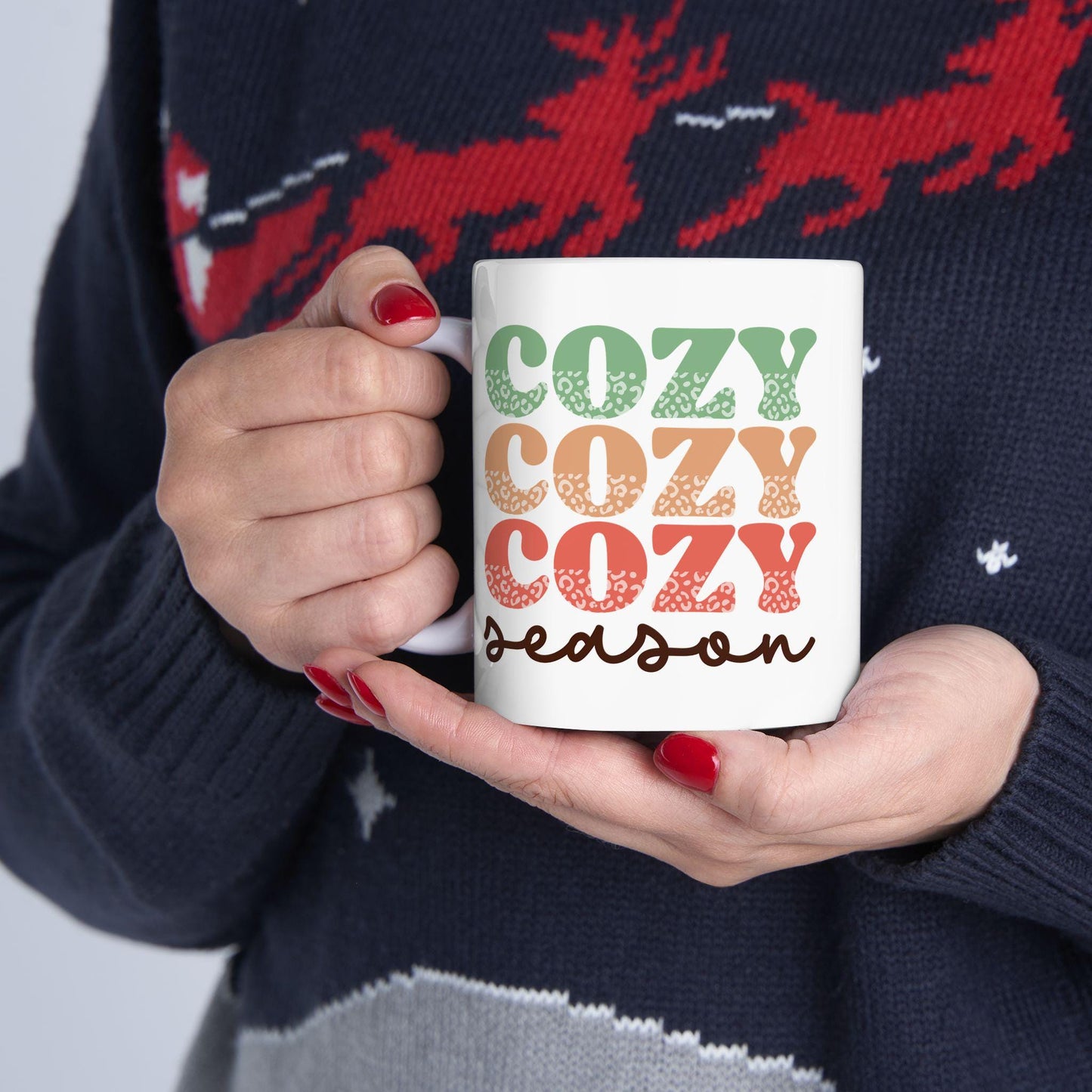 Cozy Season Mug. Christmas Mug Gift. Holiday Mug for Her or Him. Funny Coffee Mug. Seasonal Gift. Winter Mug for Friends or Family