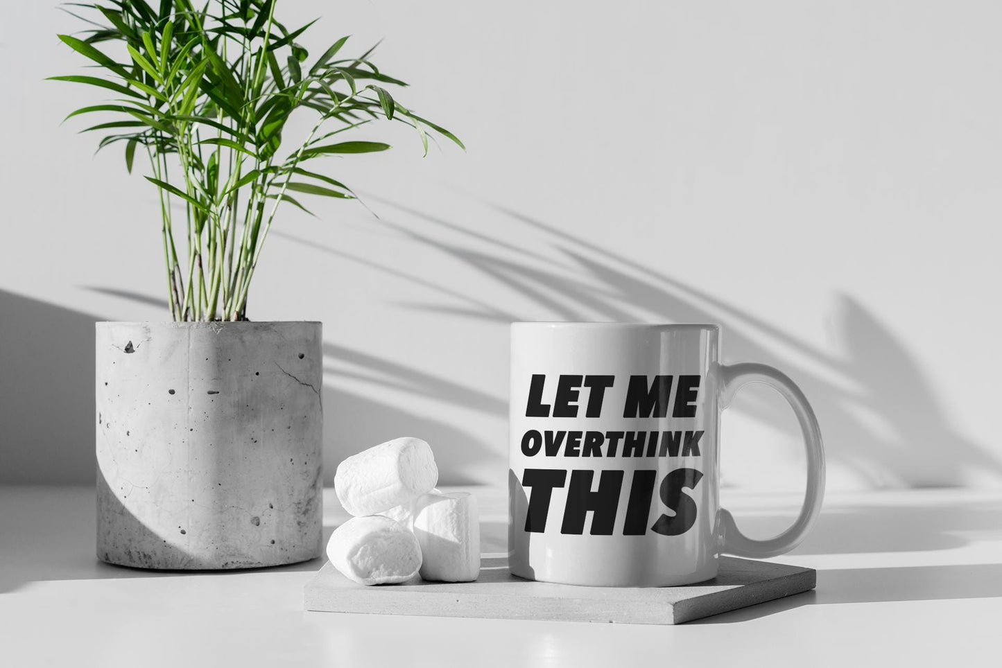 Let Me Overthink This, Funny Quote Tea Cup, Coffee Lover Gift, Office Mug, Coffee Addict Gift, Sarcastic Quote Mug