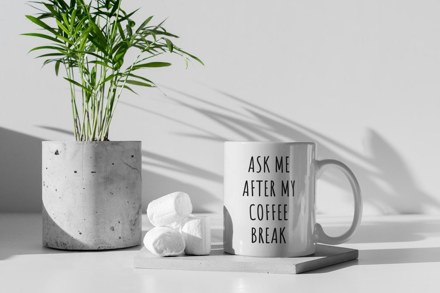Ask Me After My Coffee Break Ceramic Mug, Funny Quote Tea Cup, Coffee Lover Gift, Office Mug, Coffee Addict Gift, Sarcastic Quote Mug