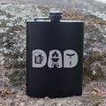 Dad Gift Engraved 8 oz Black Matte Flask - Perfect Gift for Father’s Day, Dad, or Grandpa, Birthday Gift Flask, Laser Engraving Gifts