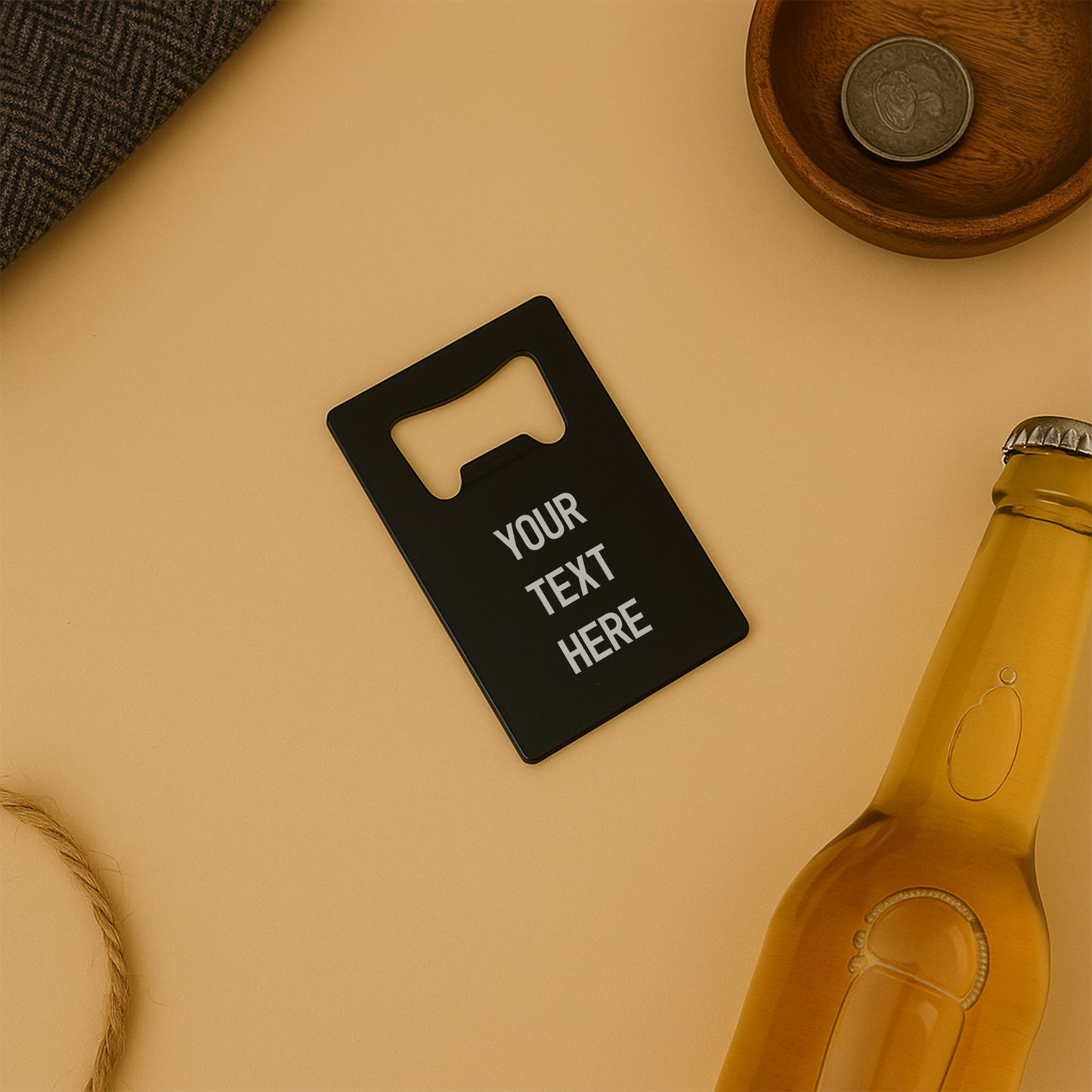Custom Beer Opener Black Credit Card Bottle Opener