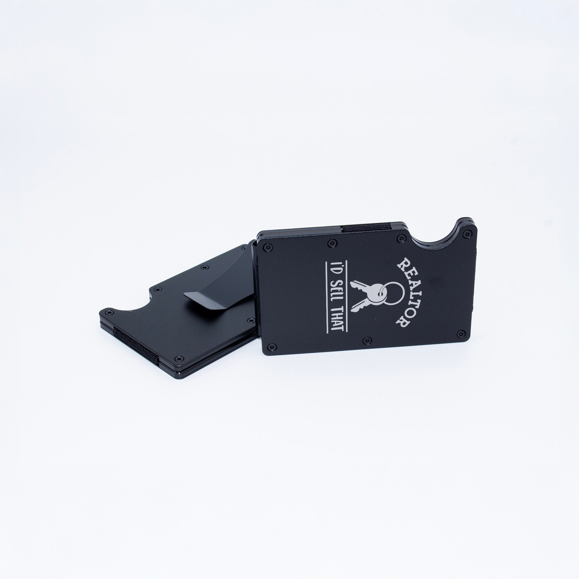 Realtor I'd Sell That Custom Metal Wallet for Realtors. RFID Blocking Wallet with Money Clip