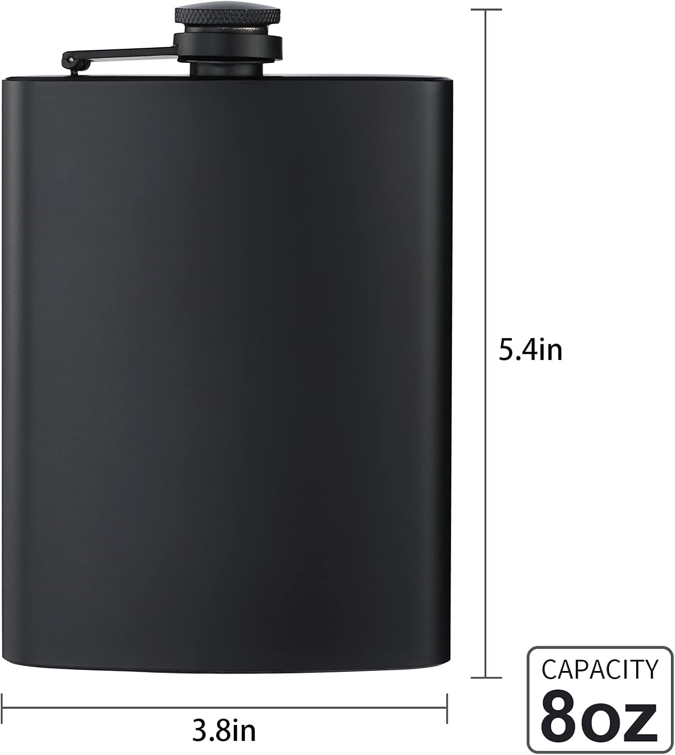 Pops The Man The Myth The Legend Engraved 8 oz Black Matte Flask - Gift for Grandpa, Dad, Father’s Day, Birthday Gift, Laser Engraving Gifts