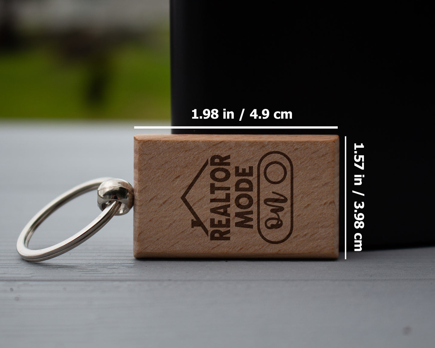 Realtor Mode ON Wooden Engraved Keychain Gift. Real Estate Agent Gift. Realtor Accessories. Closing Gift for Realtor. Real Estate Keychain