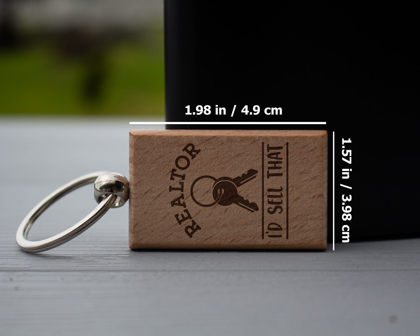 Realtor I'd Sell Wooden Engraved Keychain Gift. Real Estate Agent Gift. Realtor Accessories. Closing Gift for Realtor. Real Estate Keychain