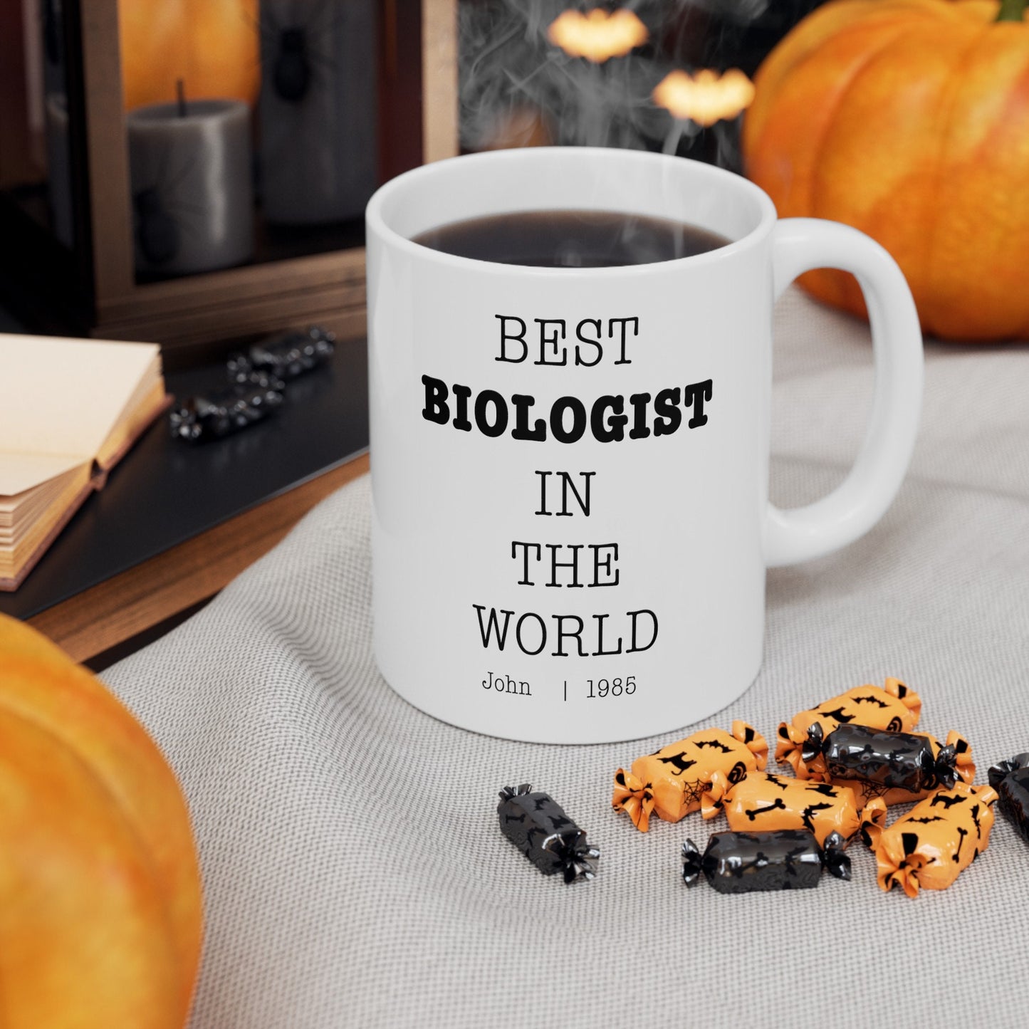 Best Biologist In The World Personalized Customized mug with name Ceramic Mug, (11oz, 15oz)