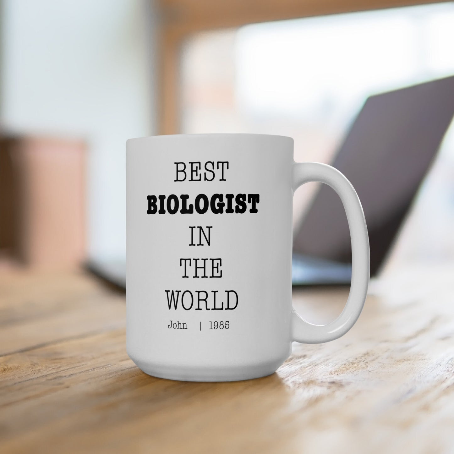 Best Biologist In The World Personalized Customized mug with name Ceramic Mug, (11oz, 15oz)