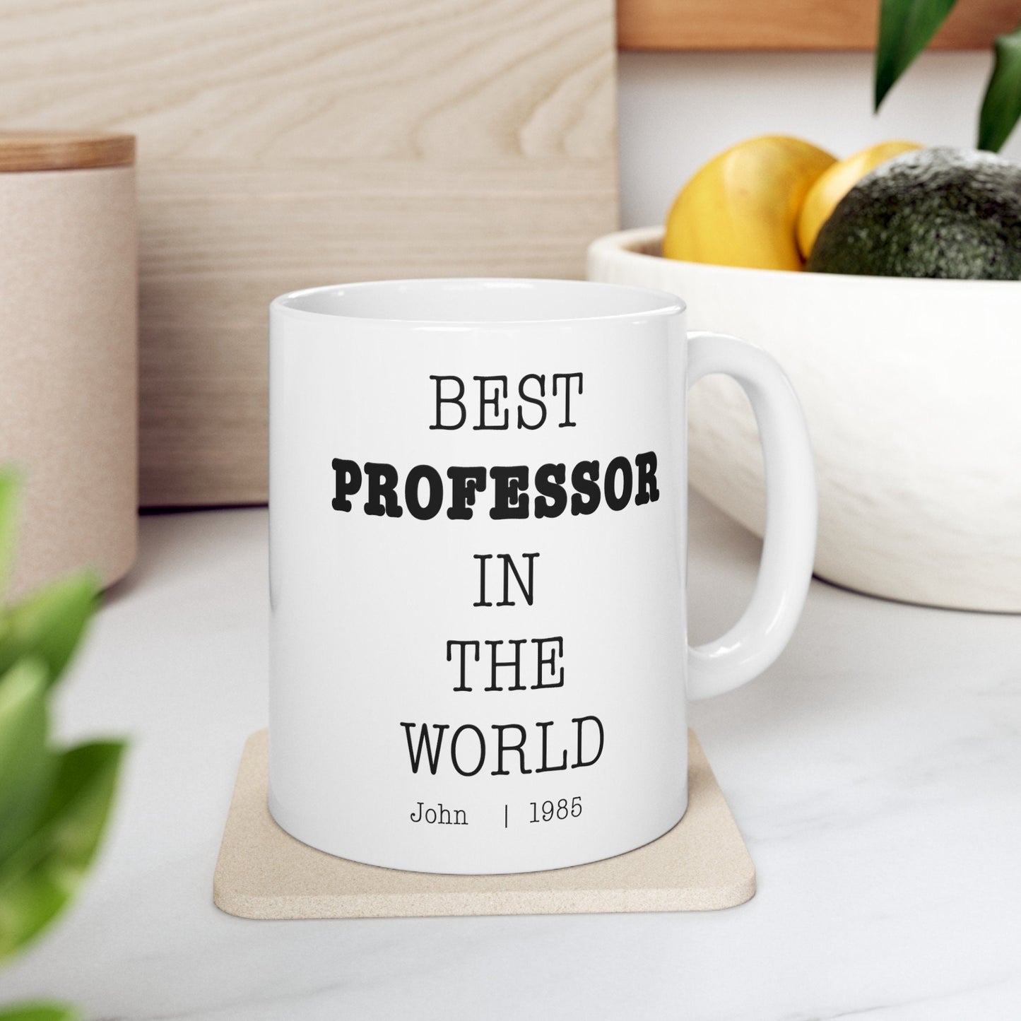 Best Professor In The World Personalized Customized mug with name Ceramic Mug, (11oz, 15oz)