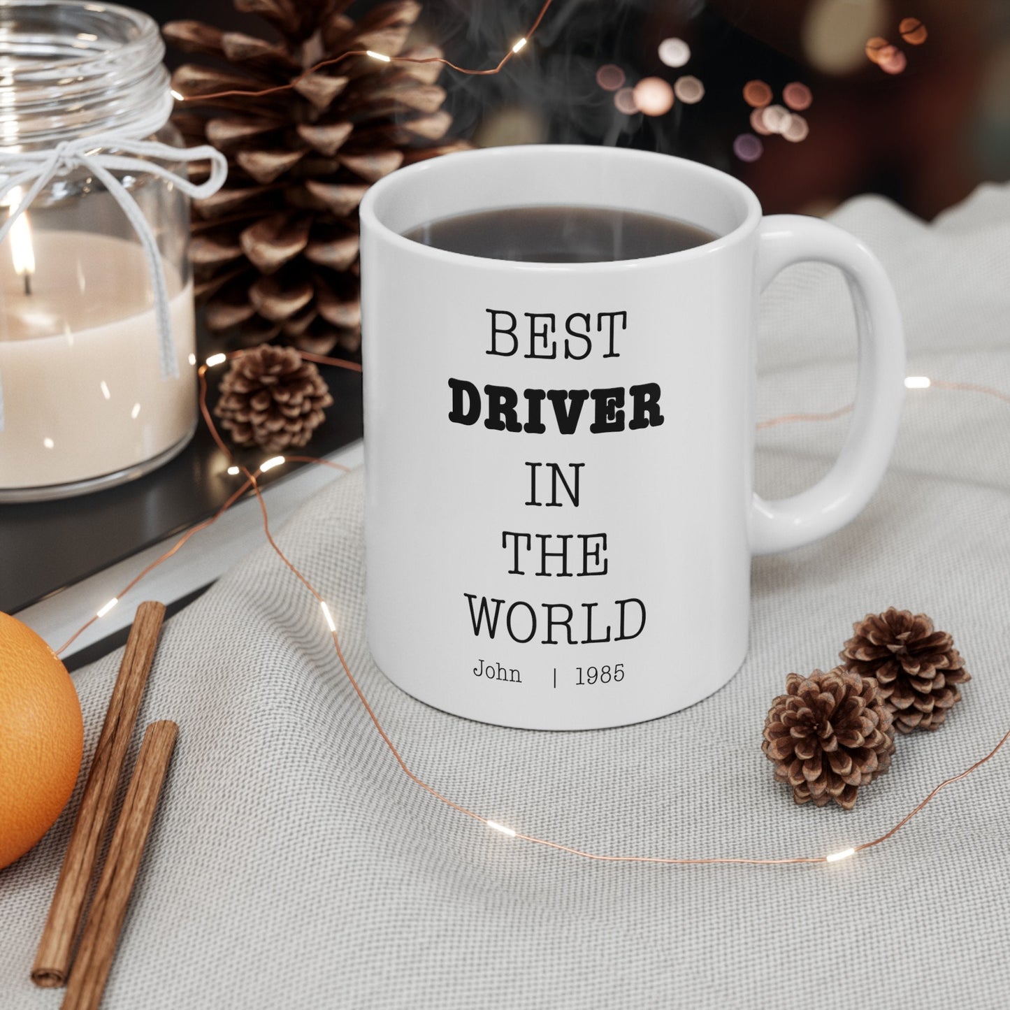 Best Driver In The World Personalized Customized mug with name Ceramic Mug, (11oz, 15oz)