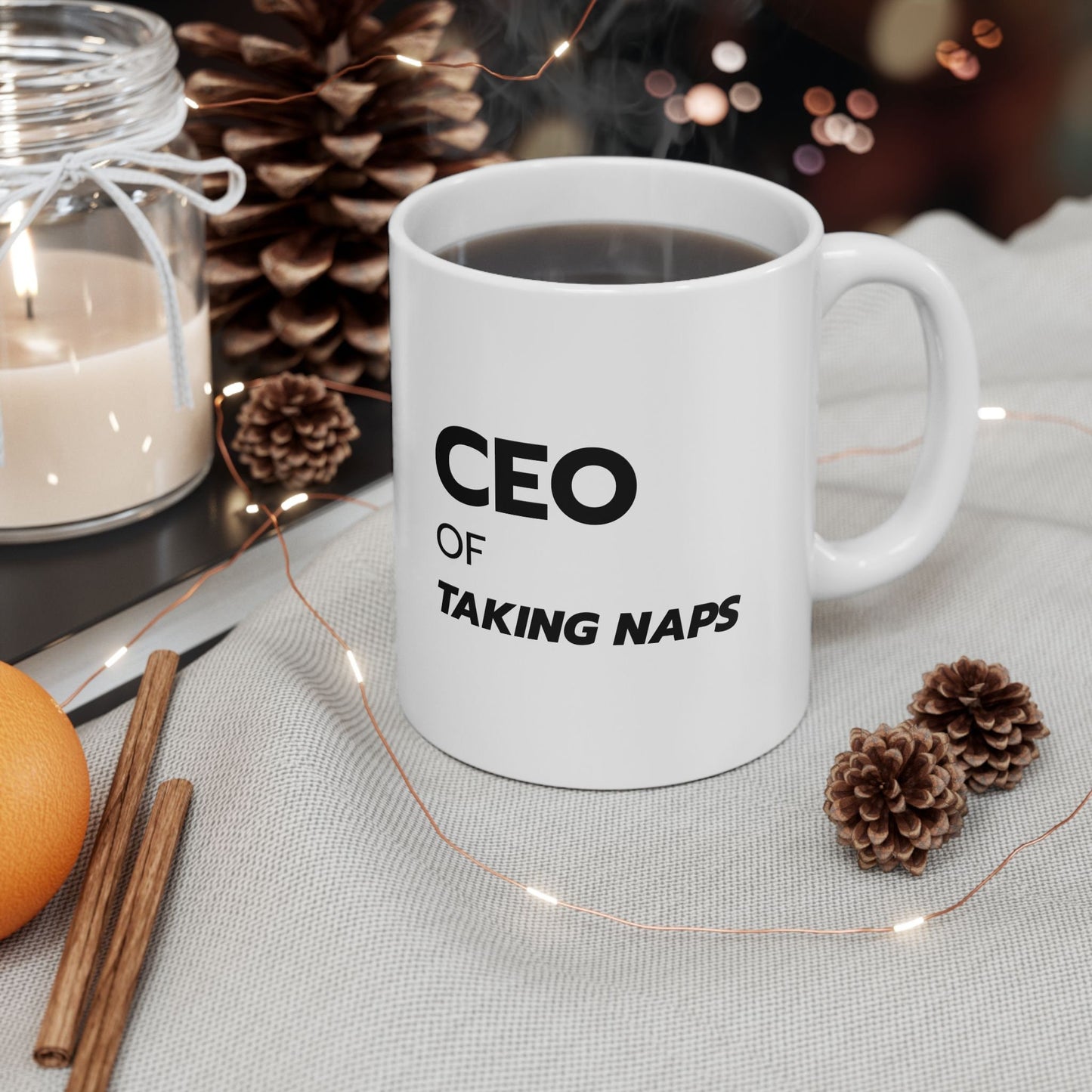 CEO of Taking Naps Mug Funny Gift for Him Her Perfect Gift for Friend Hilarious Coffee Cup for Nap Lovers Unique Sleepyhead Present 11oz