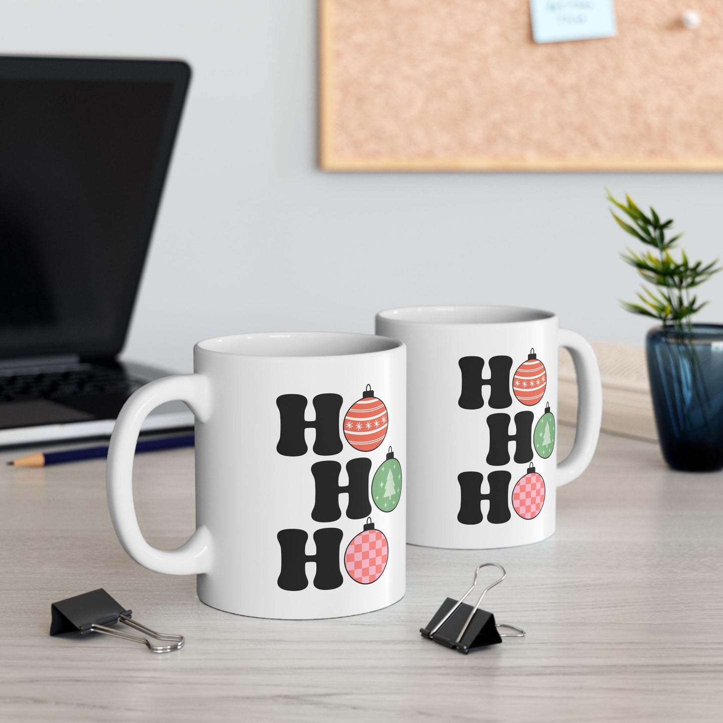 HO-HO-HO Mug. Christmas Mug Gift. Holiday Mug for Her or Him. Funny Coffee Mug. Seasonal Gift. Winter Mug for Friends or Family