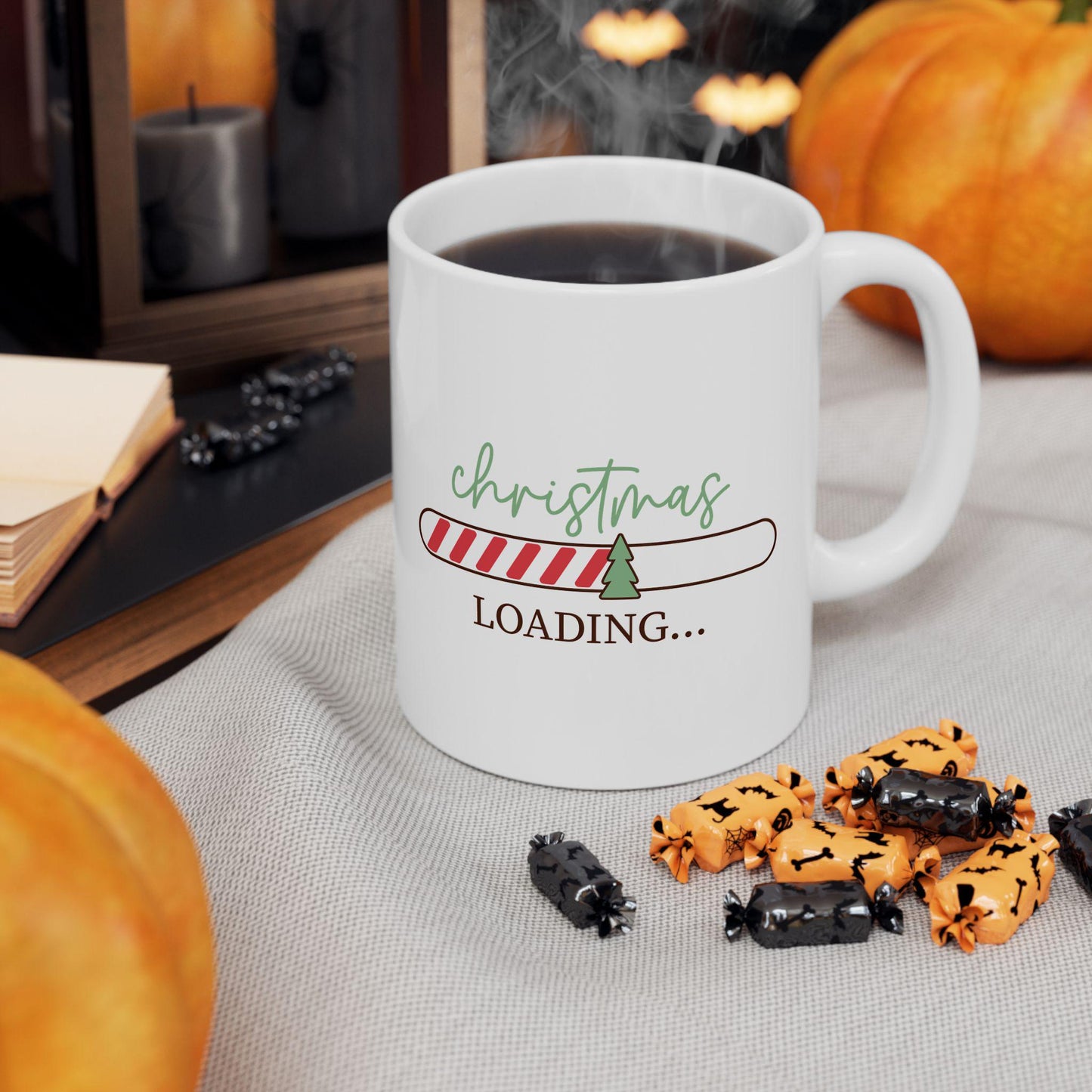 Christmas Loading Mug. Christmas Mug Gift. Holiday Mug for Her or Him. Funny Coffee Mug. Seasonal Gift. Winter Mug for Friends or Family