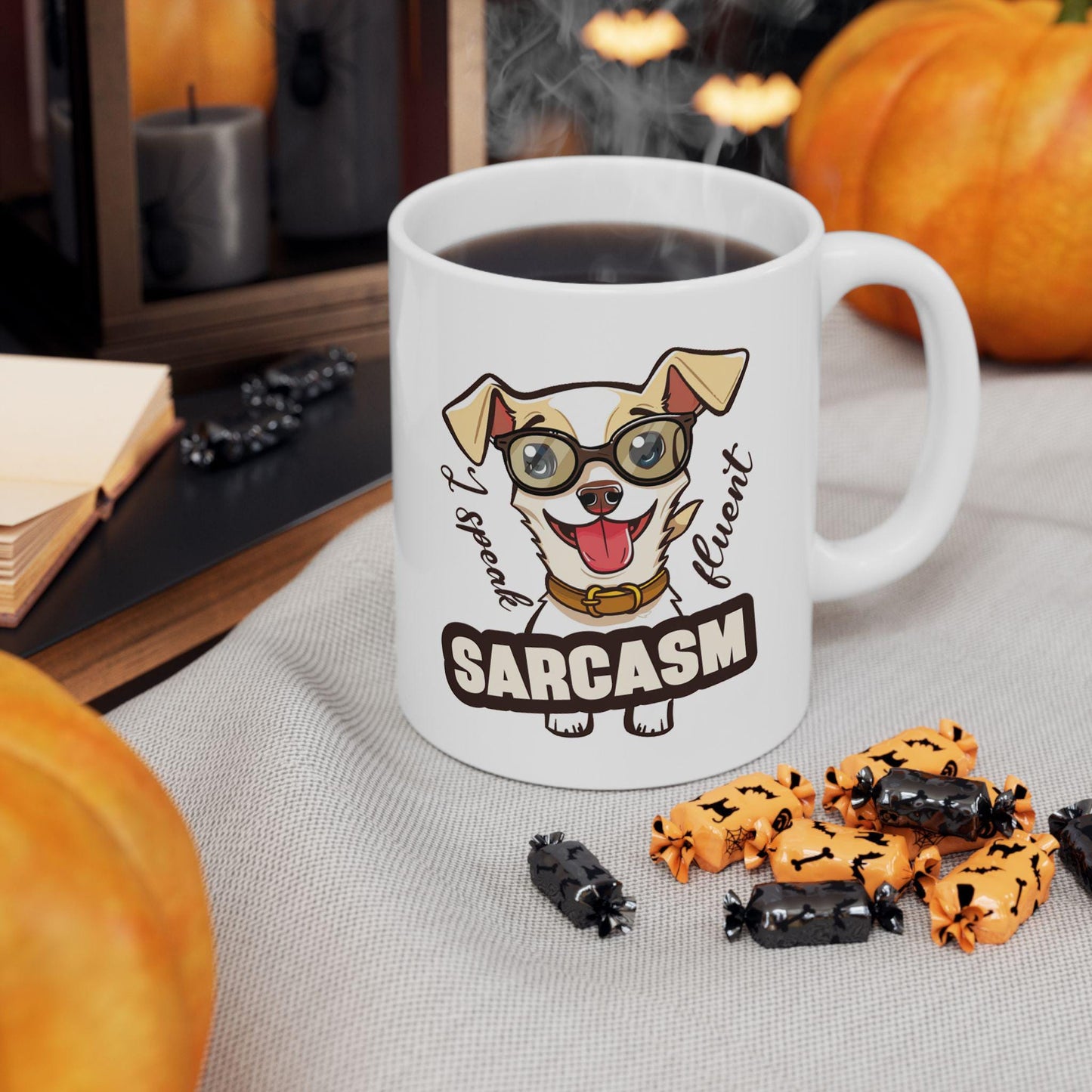 I Speak Fluent Sarcasm Ceramic Mug, Funny Quote Tea Cup, Coffee Lover Gift, Office Mug, Coffee Addict Gift, Sarcastic Quote Mug
