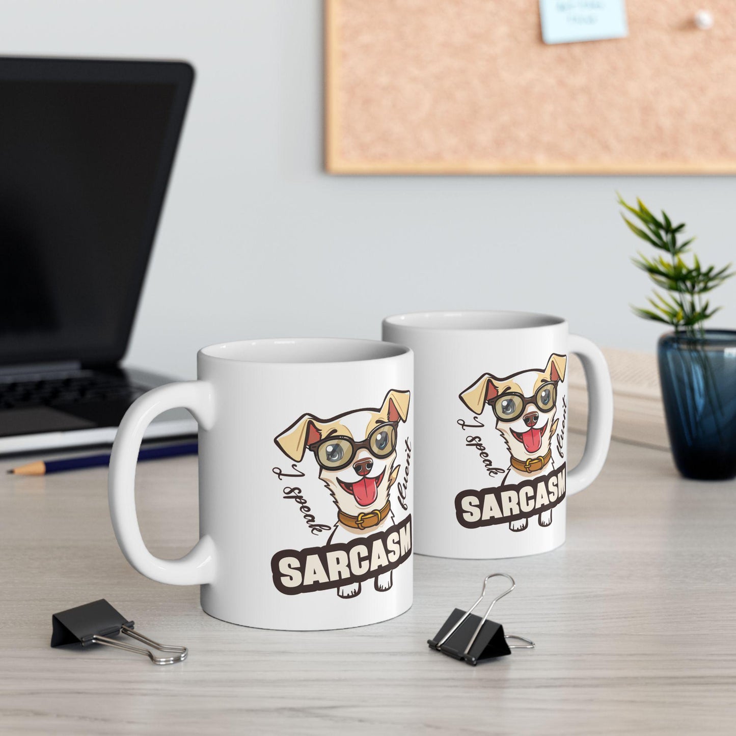 I Speak Fluent Sarcasm Ceramic Mug, Funny Quote Tea Cup, Coffee Lover Gift, Office Mug, Coffee Addict Gift, Sarcastic Quote Mug