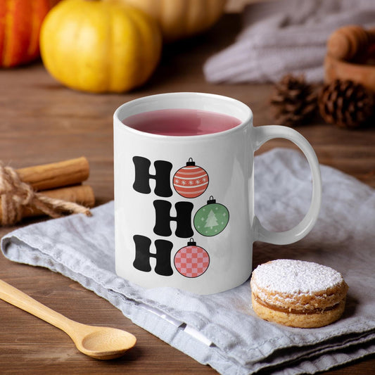 HO-HO-HO Mug. Christmas Mug Gift. Holiday Mug for Her or Him. Funny Coffee Mug. Seasonal Gift. Winter Mug for Friends or Family