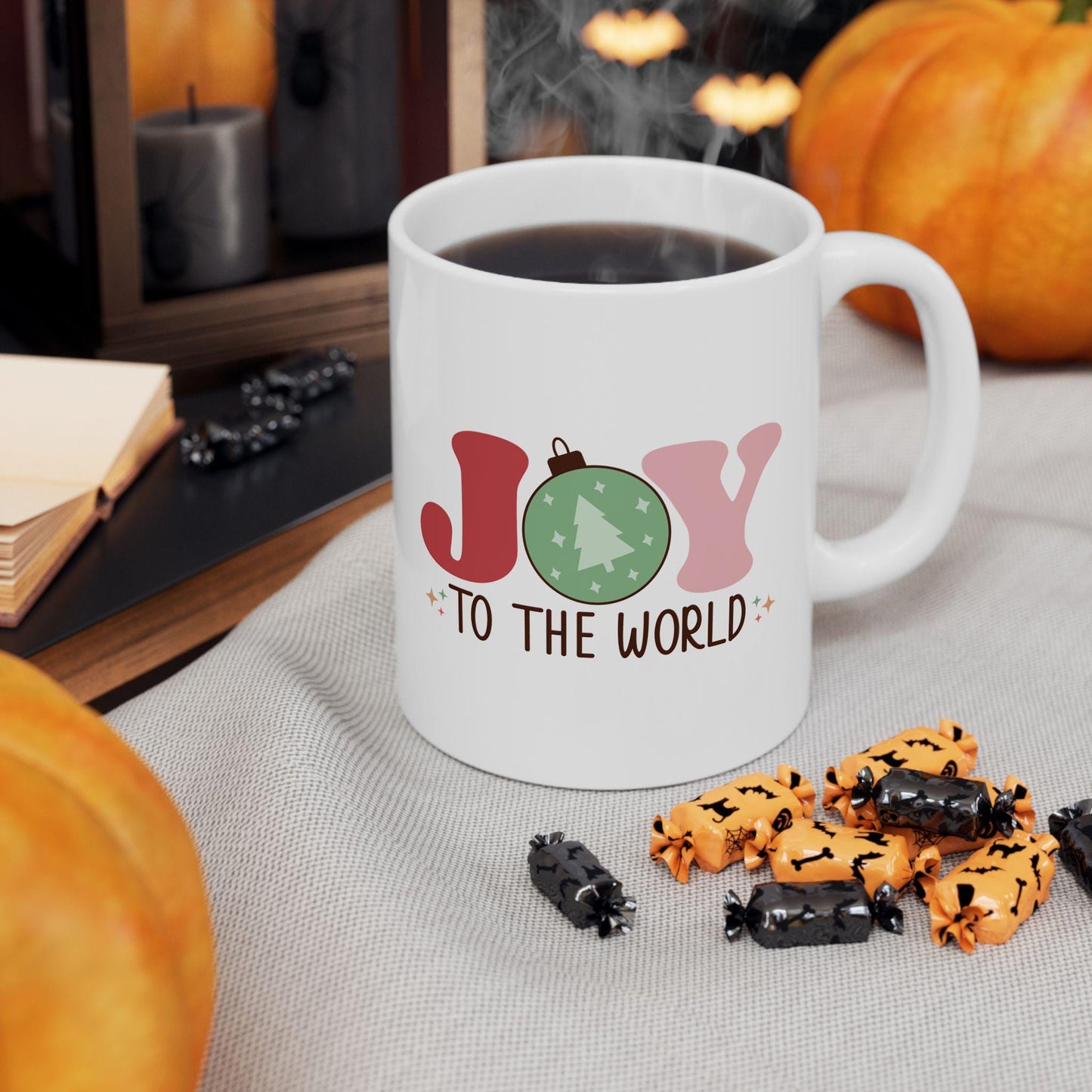 Joy To The World Mug. Christmas Mug Gift. Holiday Mug for Her or Him. Funny Coffee Mug. Seasonal Gift. Winter Mug for Friends or Family