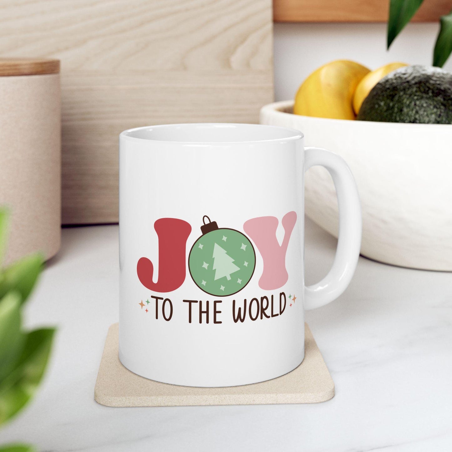 Joy To The World Mug. Christmas Mug Gift. Holiday Mug for Her or Him. Funny Coffee Mug. Seasonal Gift. Winter Mug for Friends or Family