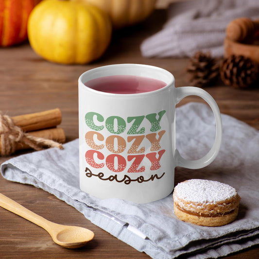 Cozy Season Mug. Christmas Mug Gift. Holiday Mug for Her or Him. Funny Coffee Mug. Seasonal Gift. Winter Mug for Friends or Family