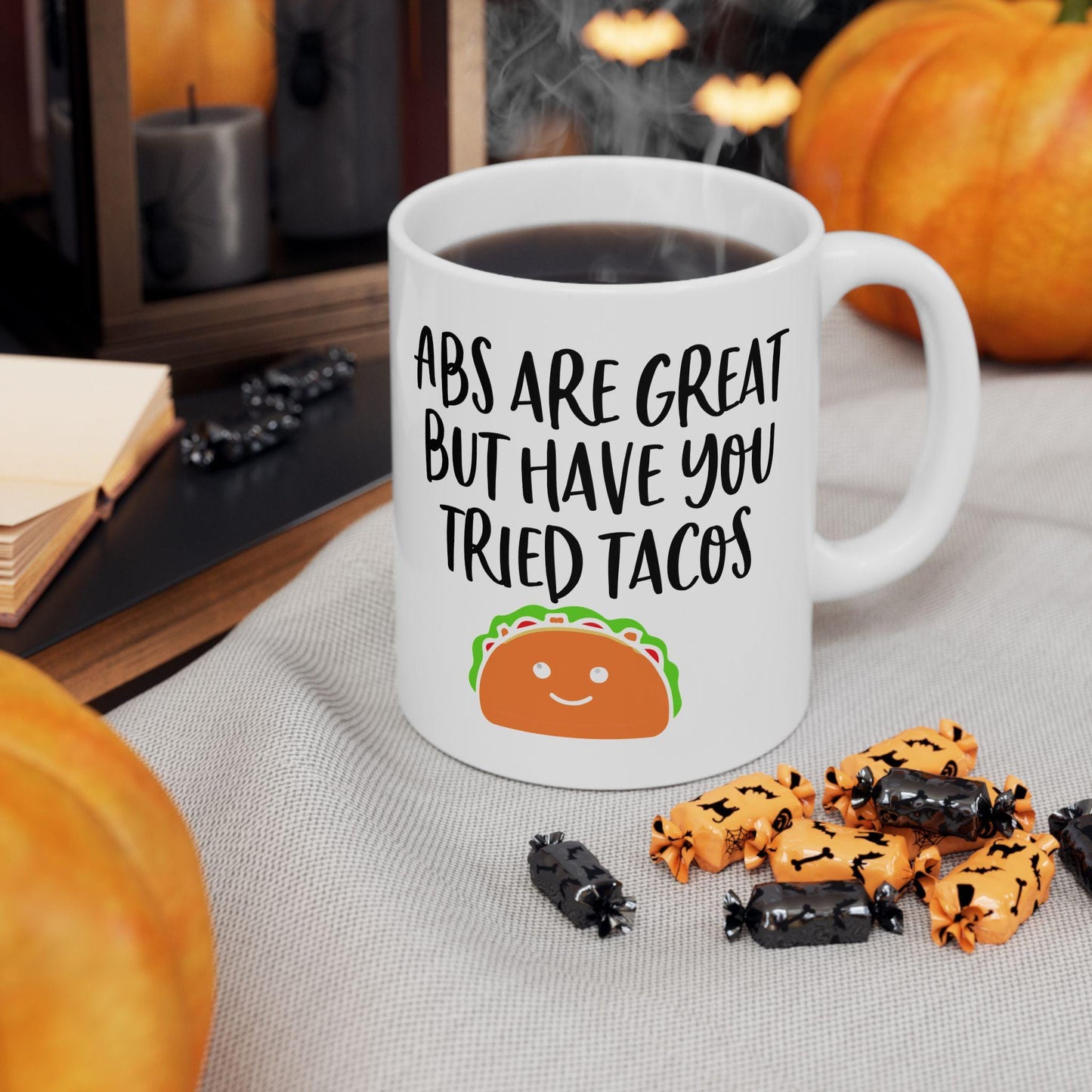 Abs Are Great But Have You Tried Tacos Mug, Funny Gym Lover Gift, Workout Motivation Coffee Cup, Fitness Enthusiast Gag Gift