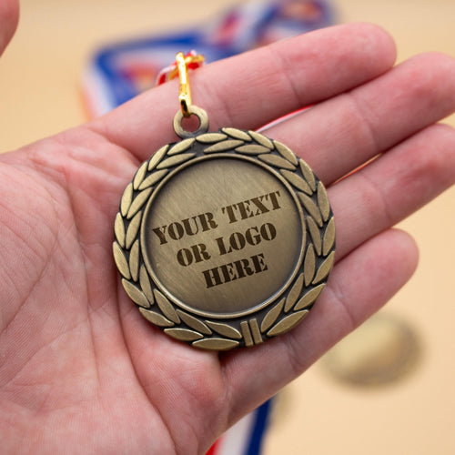 Custom Engraved Medal - Personalized Medals - Medals No Minimum - Custom Text or Logo